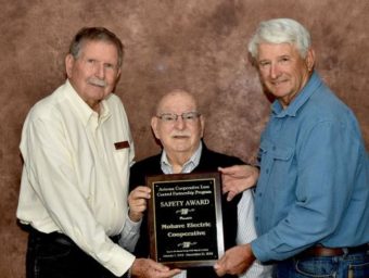 Board members with safety award given to MEC