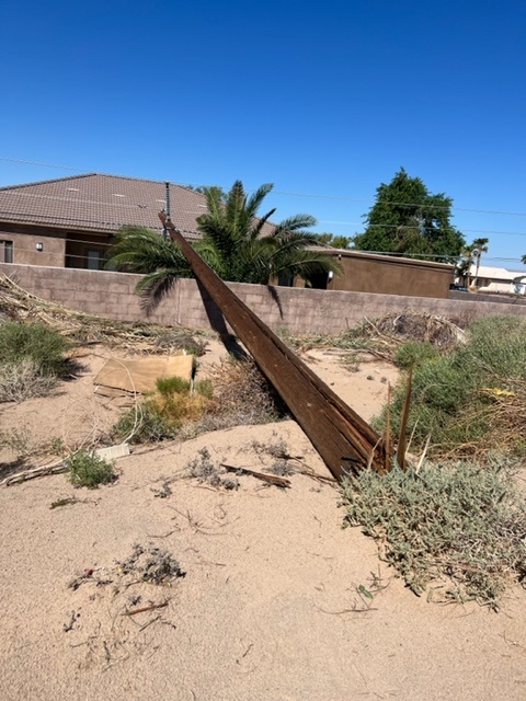 Fallen power line outside of home